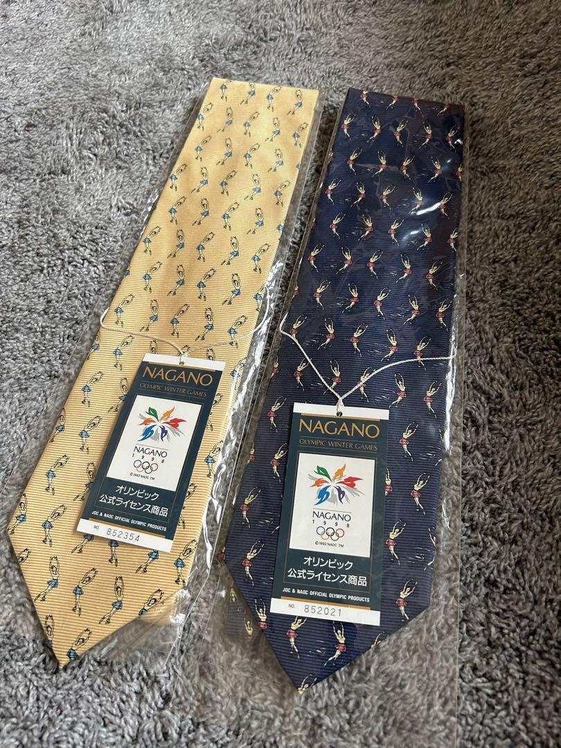 1988 Nagano Olympics Officially Licensed Olympic Product Necktie Skating