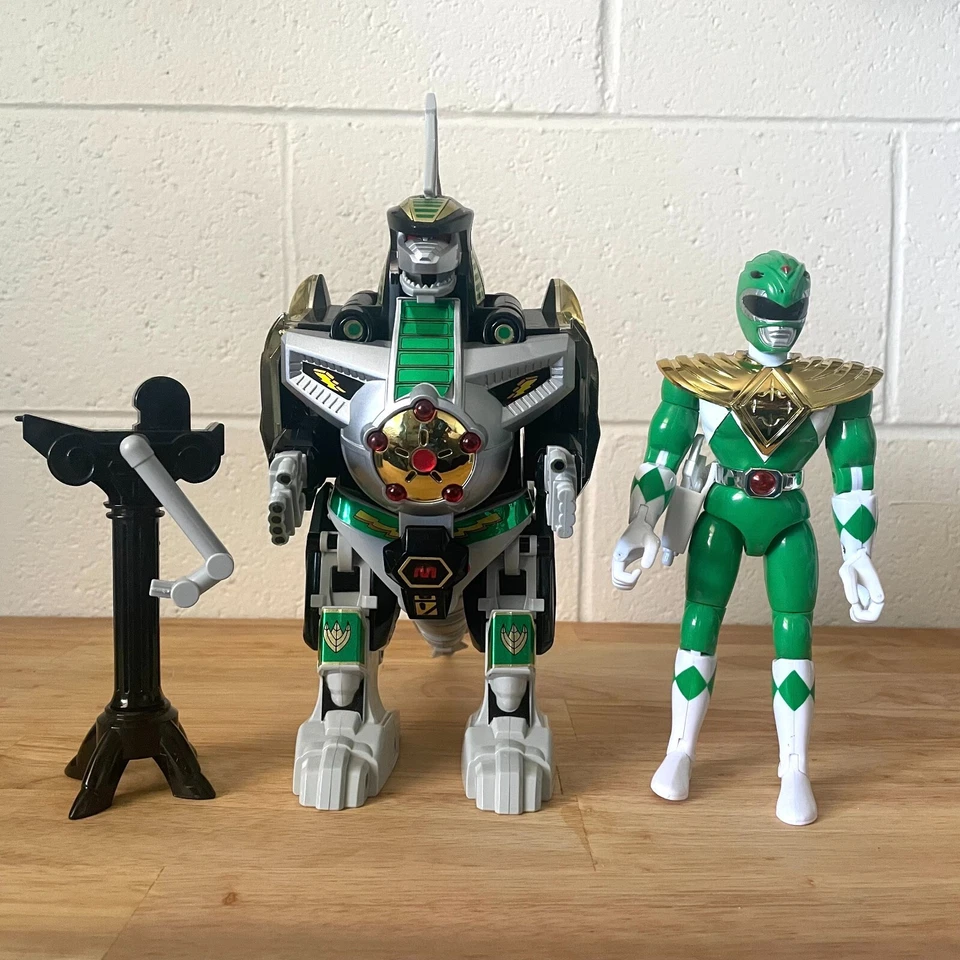 Vintage Bandai Mighty Morphin Power Rangers Dragonzord Boxed Open Complete, Sale - image 3 of 4
