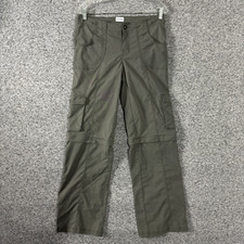 PrAna Women's Size 8 Gray Nylon Convertible Outerwear Relaxed Straight Leg Pants