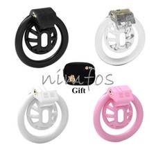 Mini CB Chastity Cage Device for Sissy with 4 Rings Negative/Micro/Small Lock