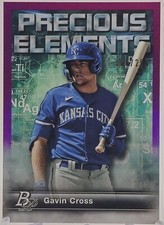 2023 Bowman Gavin Cross RC Precious Elements Purple SP Rookie #'d 84/250 Royals
