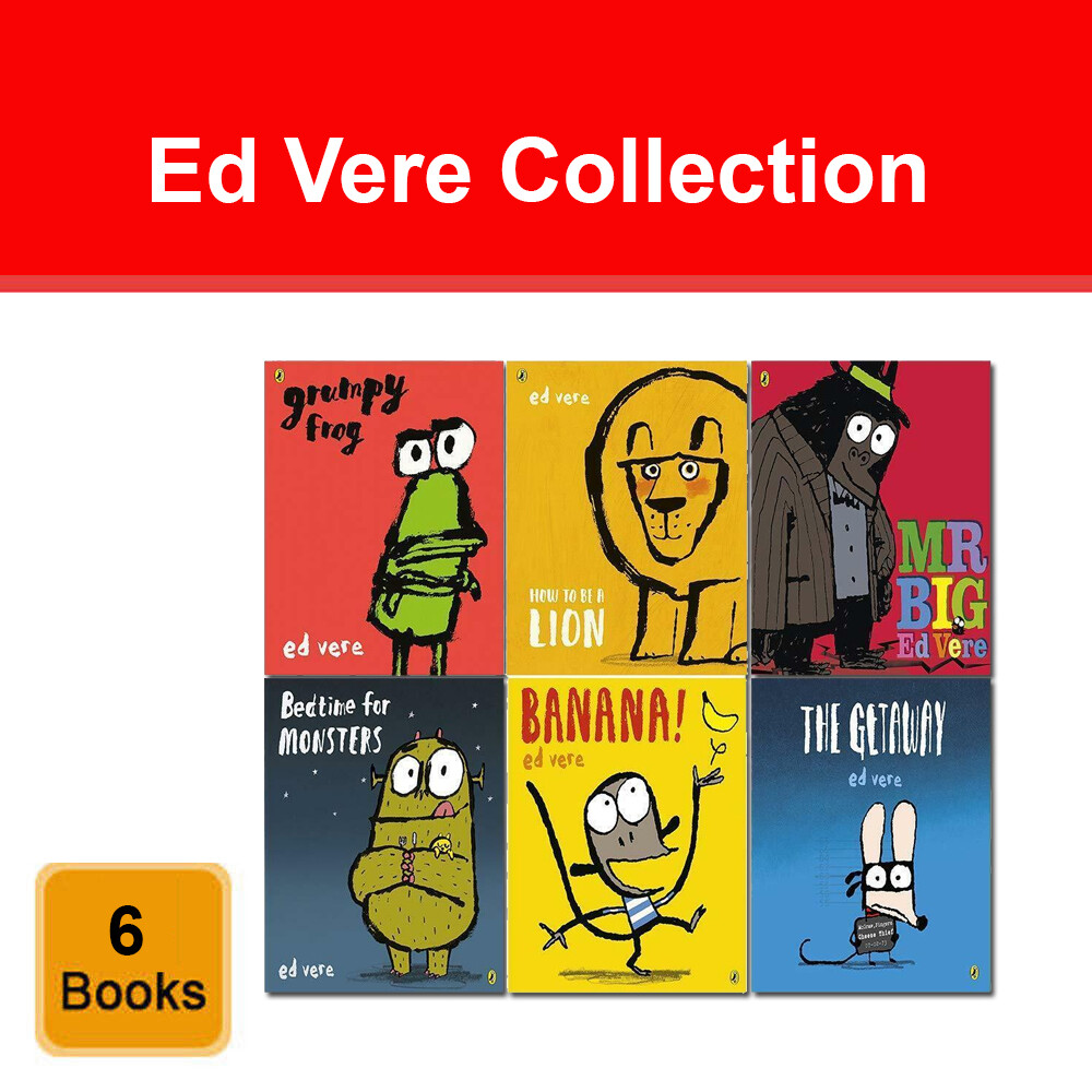 Ed Vere Collection 6 Books Set Bedtime for monsters,Banana, getaway, Mr big NEW