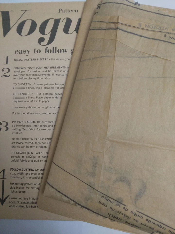 Skirt Pencil Straight Stole Scarf 30 Vogue 5583 Sewing Pattern VTG 50's CUT Knee - Image 4 of 4