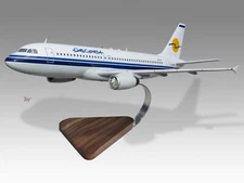 Airbus A320 Eurocypria Desk Wood Airplane New Model Small Scale 1/130