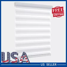 Window Blinds 85% Blackout Roller Anti Uv Sheer Shades Zebra Shade-Fast Shipping