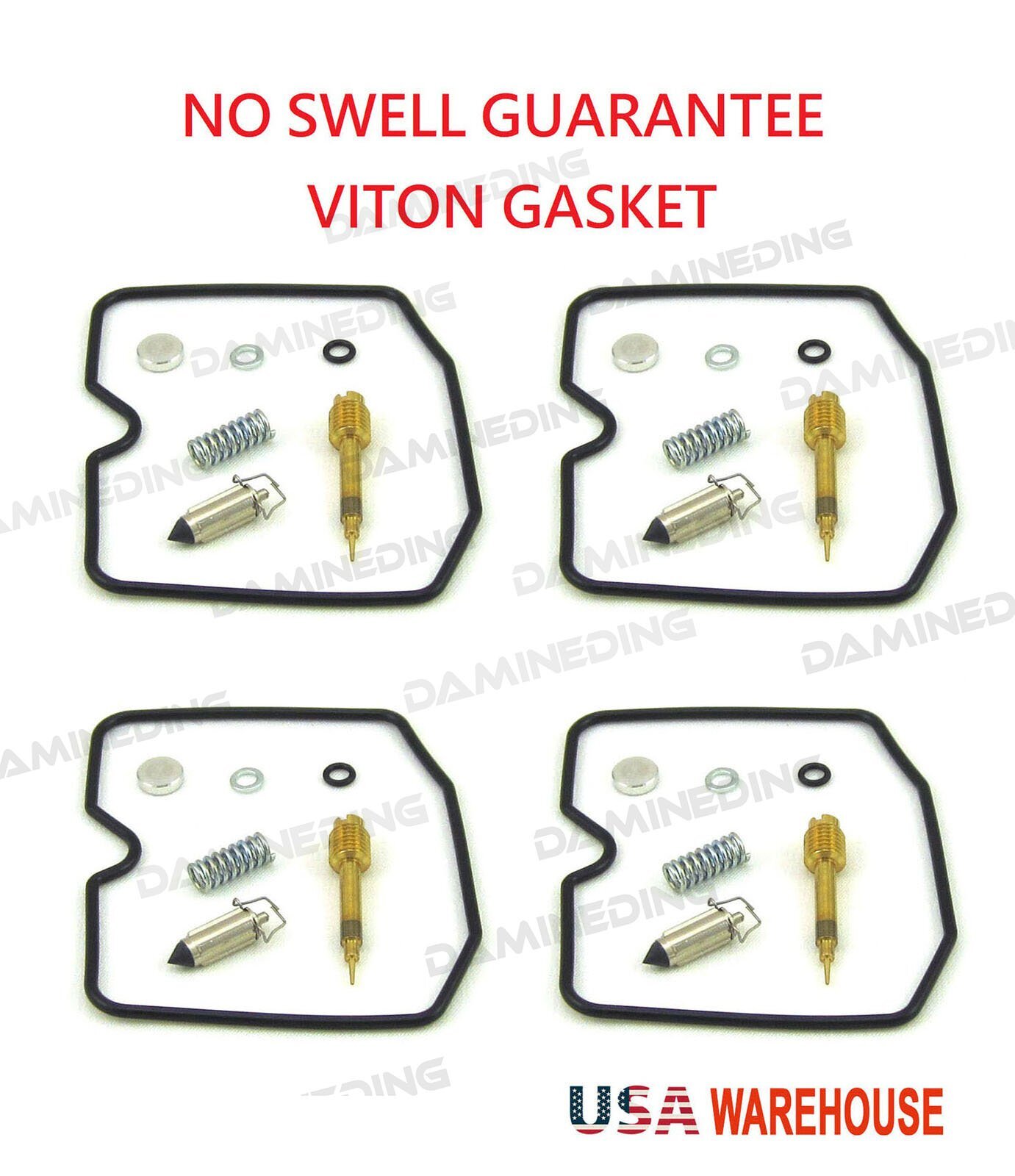 4x Carburetor Rebuild Kits For Kawasaki GPZ 600 R (ZX600A) 1985-1989 – Damineding