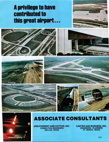 Anuncio impreso Forest and Cotton Inc Carter Burgess 1973 DFW aeropuerto TX - Imagen 1 de 1
