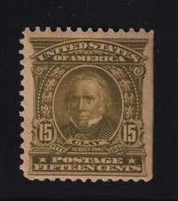 1903 Henry Clay Sc 309 15c green MNH full OG single CV $475