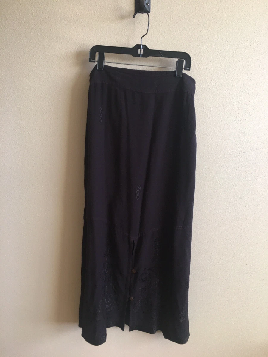 Soft Surroundings Sydney Sandwashed Maxi Skirt Petite Medium