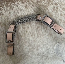 Light Genuine Leather Western Double Chain Adjustable Curb New Horse Tack