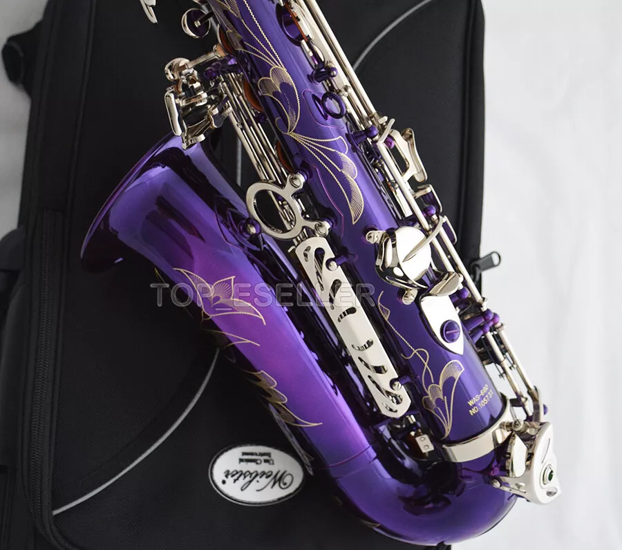 Purple saxophone on sale