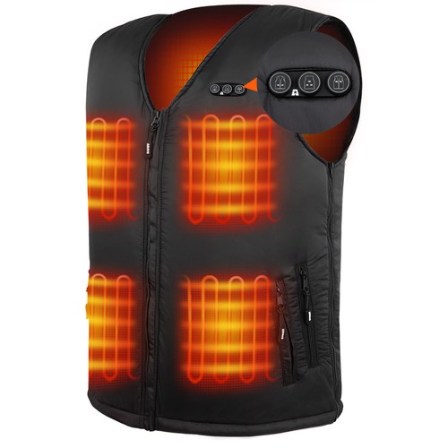 Chaleco térmico para hombre ARRIS 2023 talla ajustable 7,4 V batería eléctrico chaleco cálido - Imagen 8 de 9