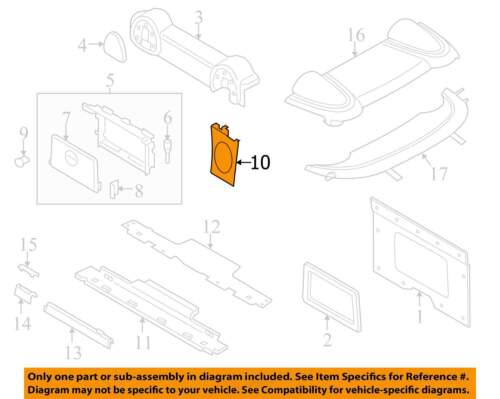 Mini Cooper Trunk Partition Lower Right Speaker Trim 51472759122 R58 R59 - Picture 3 of 9