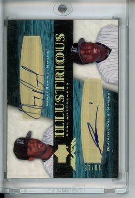 2007 UD Black Illustrious Hanley Ramirez Dontrelle Willis Dual Auto Gold 10/15