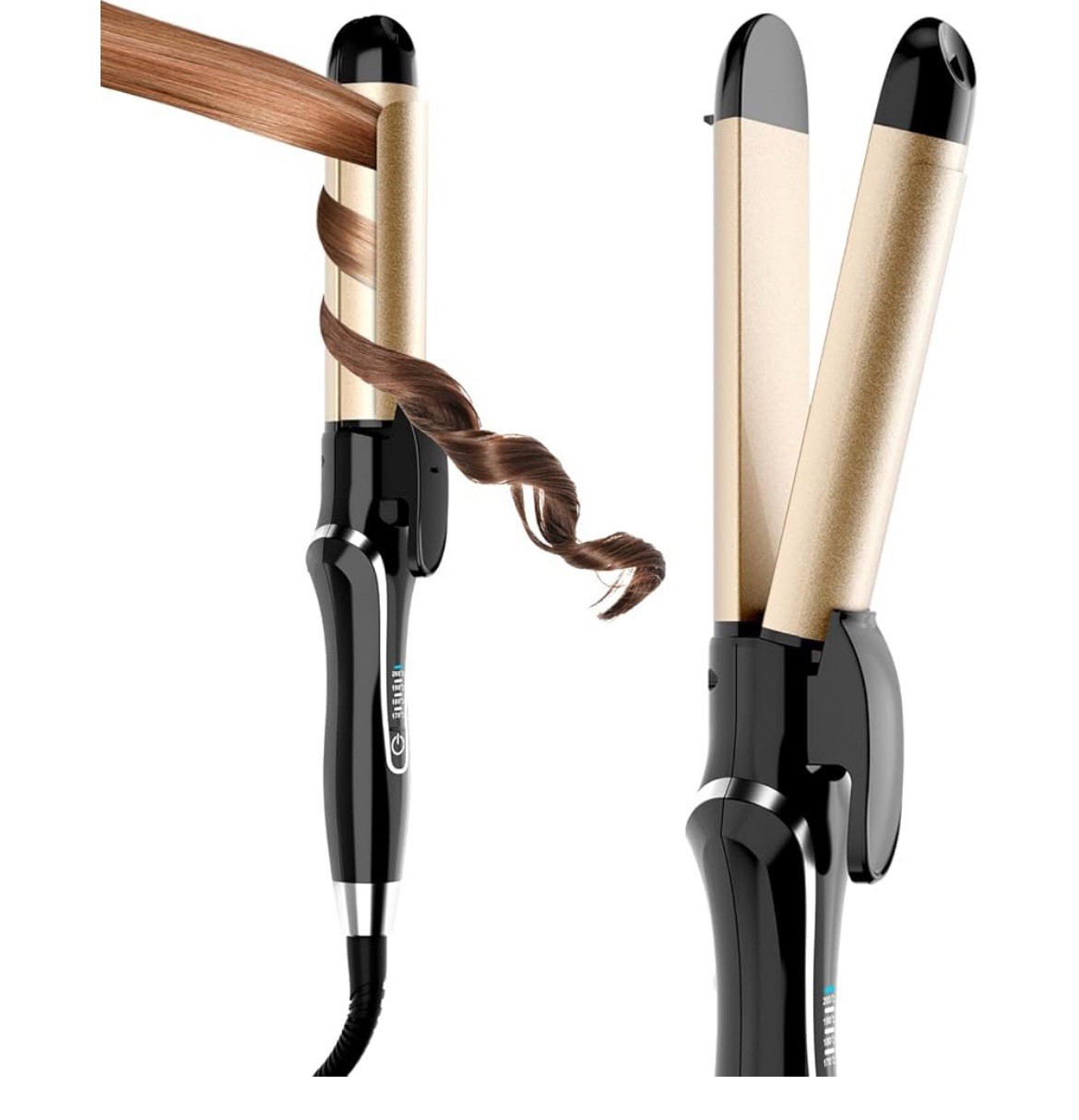 1.25 Inch Ceramic Curling Iron and Hair Straightener Dual Styler-image