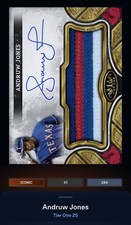 25 Topps Bunt DIGITAL Tier One Signature Relic ICONIC Andruw Jones