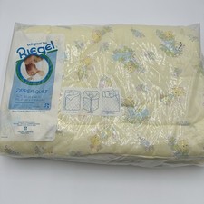 riegel baby blanket New 1980s Yellow Bear Pattern Zipper Quilt H3 3 In 1
