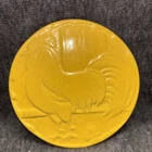 Vintage Frankoma Trivet Pottery Prairie Yellow Rooster Trivet 94TR Kitchen