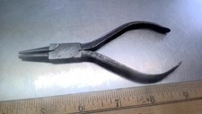 Jeweler Round Nose Flat Jaw 5" pliers ring tool unmarked antique vintage old