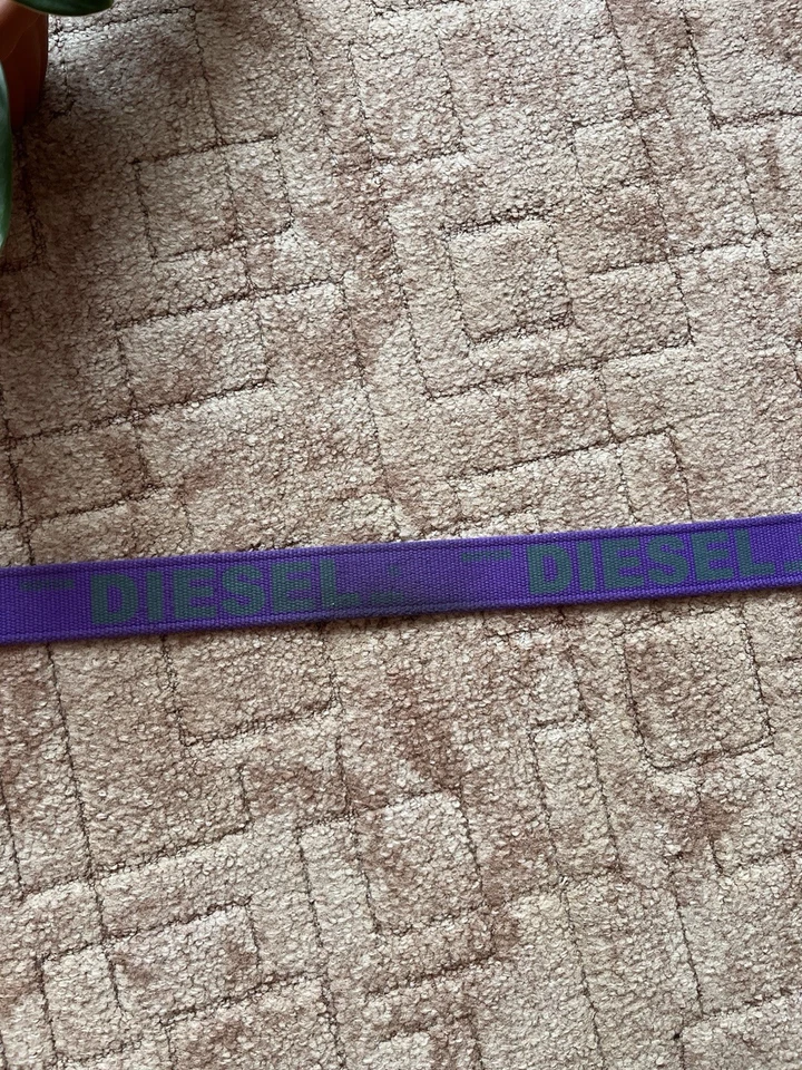 Cinto de algodão roxo vintage Diesel Avant Garde logotipo grande streetwear - Imagem 3 de 3