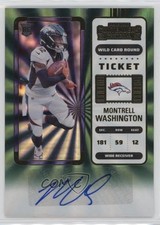 2022 Contenders Ticket Wild Card Round Montrell Washington Rookie Auto RC 0nr3. rookie card picture