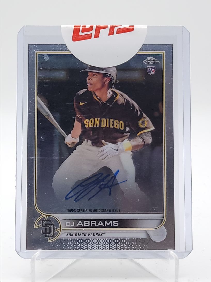 CJ ABRAMS 2022 TOPPS CHROME ROOKIE AUTOGRAPH PADRES RC AUTO Q6132