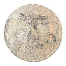 Mexico: 1881 Zs-JS 8 Reales Heavily Circulated Chop Marks C5