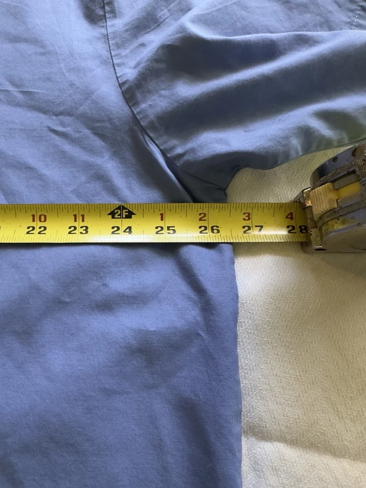 Medline Mens Medical Uniform Blue V Neck Cotton Blend Scrub Top Size XL - Image 3 of 4