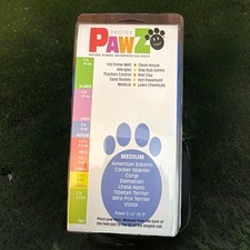 Protex Pawz Dog Boots Waterproof Natural Rubber Size Medium Blue
