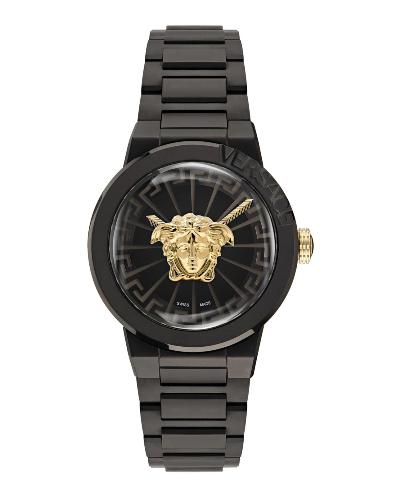 Orologio Moda Versace Donna Medusa Infinite IP Nero 38mm Braccialetto