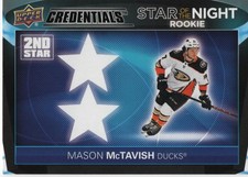 2021-22 Upper Deck Credentials #2SR-4 Mason McTavish Star of the Night: 2nd Star