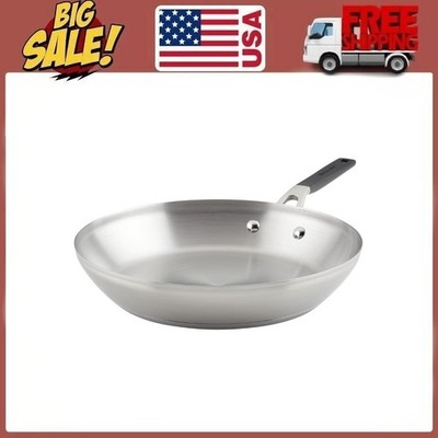 KitchenAid Stainless Steel Induction 12 inch Frying Pan, Brushed Stainless Steel