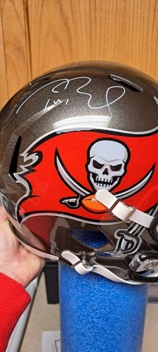 Tom Brady Signed Replica Helmet Fanatics COA