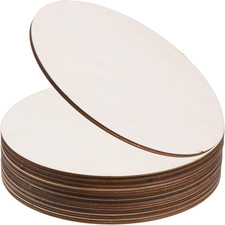 24 Pack 8 Inch Wooden Circles for Crafts 0.2" Thick Unfinished round Wood Slices