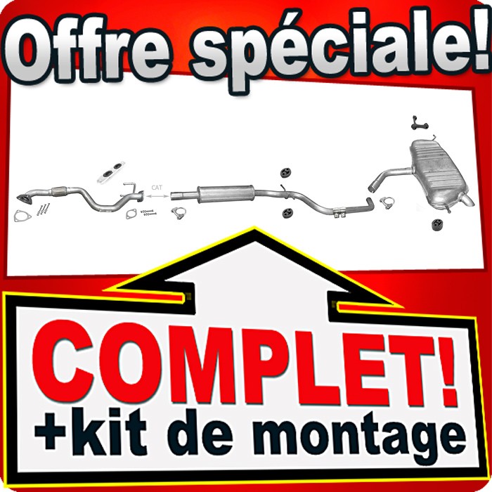 Échappement et tuyau avant pour Volkswagen Golf 6 1.4 80ch