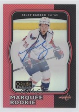 2017 O-Pee-Chee Platinum Retro Rainbow Red Marquee Rookies Riley Barber Auto x6g