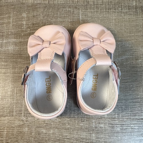Angel Mini Arco Cuero Mary Jane Bebé Niña Rosa T Correa Zapatos Talla 3 Nuevo con Etiquetas - Imagen 5 de 7