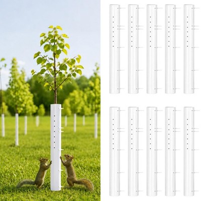 10Pcs 48'' Tree Grow Tubes for Saplings, Standard Vented Seedling Protector