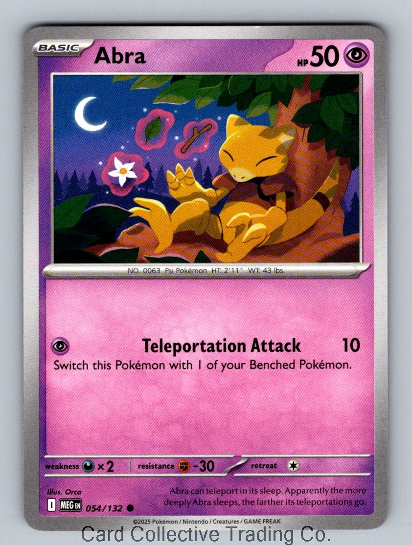 Abra Common ME01: Mega Evolution 054/132 NM Normal