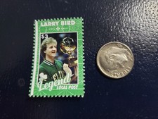 Larry Bird Boston Celtics Legend Perforated Stamp (a)