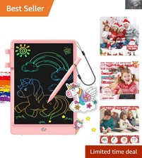 Erasable 10-Inch Kids Writing Tablet - Safe Fun Pink Doodle Pad for Learning