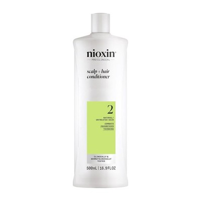 NIOXIN System 2 Scalp + Hair Thickening Conditioner Natural Hair Thinning 16.9oz