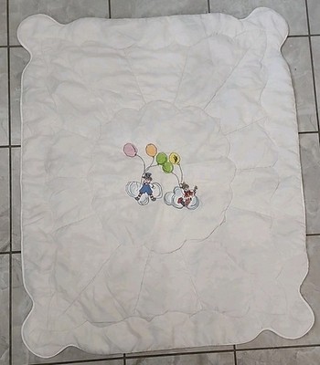 Vtg Bonwit Teller Raggedy Ann Baby Quilt Blanket 37'' X 30'' Double Sided