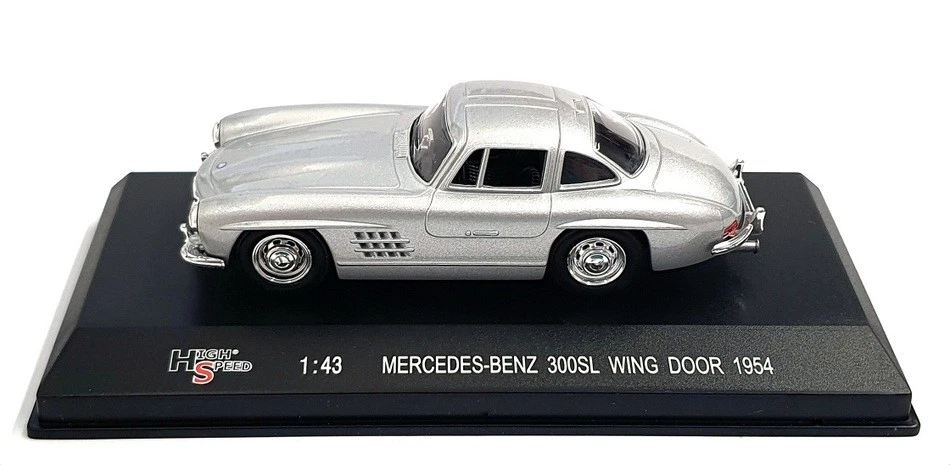 High Speed 1/43 Scale 43KFB16S - 1954 Mercedes Benz 300SL Wing Dr - Silver - Image 4 of 4