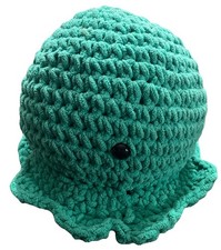 Vintage Hand Crocheted Green Octopus 7