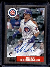 2022 Topps Update Greg Deichmann Black 1987 ANNIVERSARY Auto #/199 Cubs N01