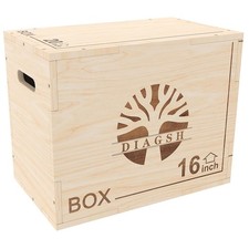 Plyo Box - 3-in-1 Wood Plyometric Jump Platform for Home Gym Training - Ideal...