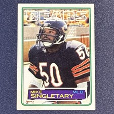 Topps 1983 Mike Singletary Rookie #38 Base Set Chicago Bears Football Card