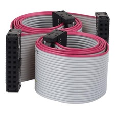 2pcs 2.54mm 20-Pin Female to Female IDE PATA Extension Flat Ribbon Cable 50cm