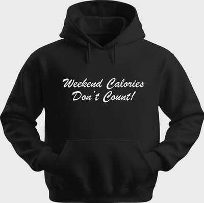Funny Unisex Hoodie Hooded Sweatshirt Gildan Blend Weekend Calories H0319